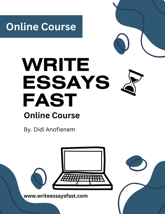 Write Essays Fast Online Course